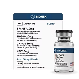 BPC-157, TB-500, KPV, GHK-Cu 80mg (Klow Blend)
